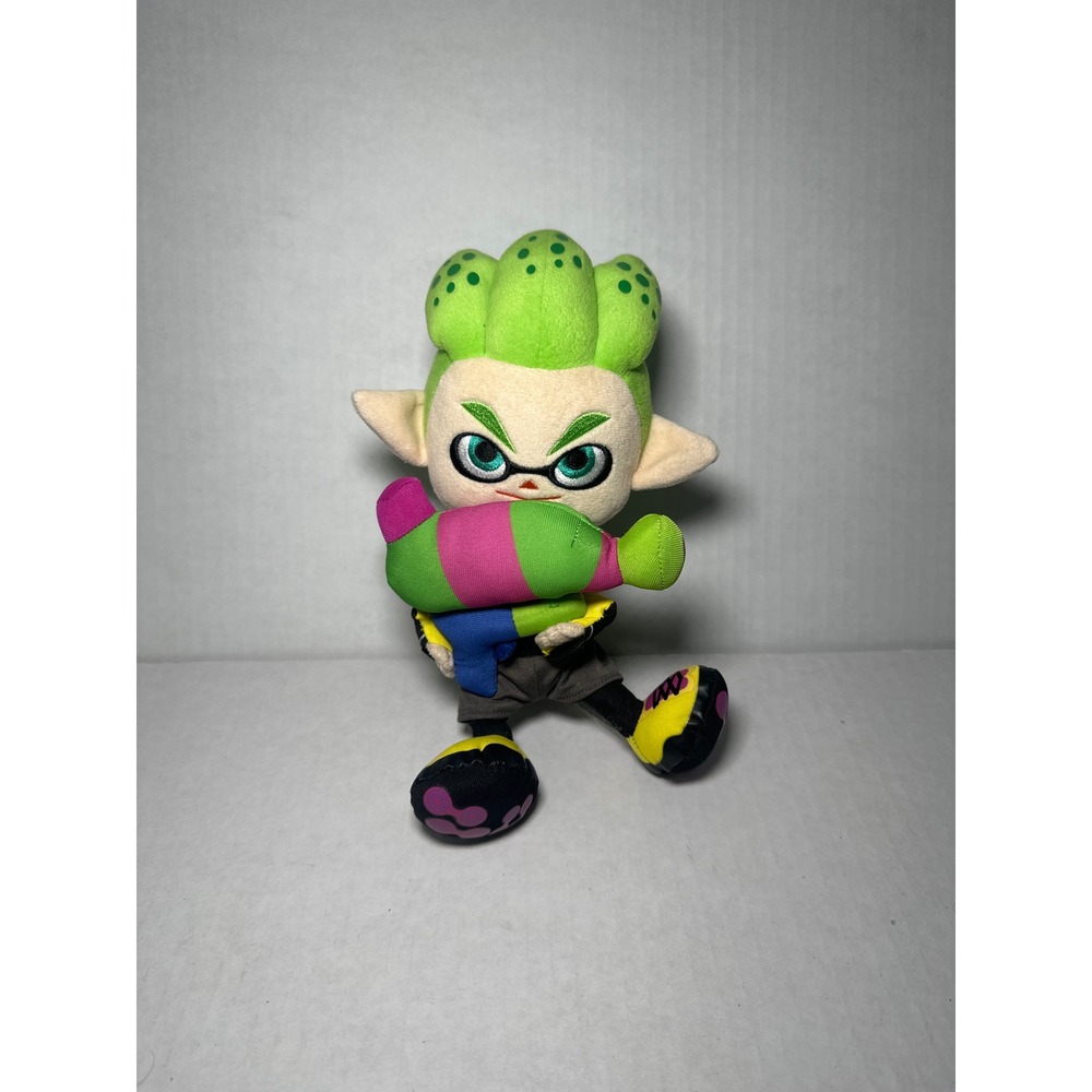 Nintendo Splatoon 2 Inkling Boy Green 10 Inch Plush Little Buddy San-Ei Toy